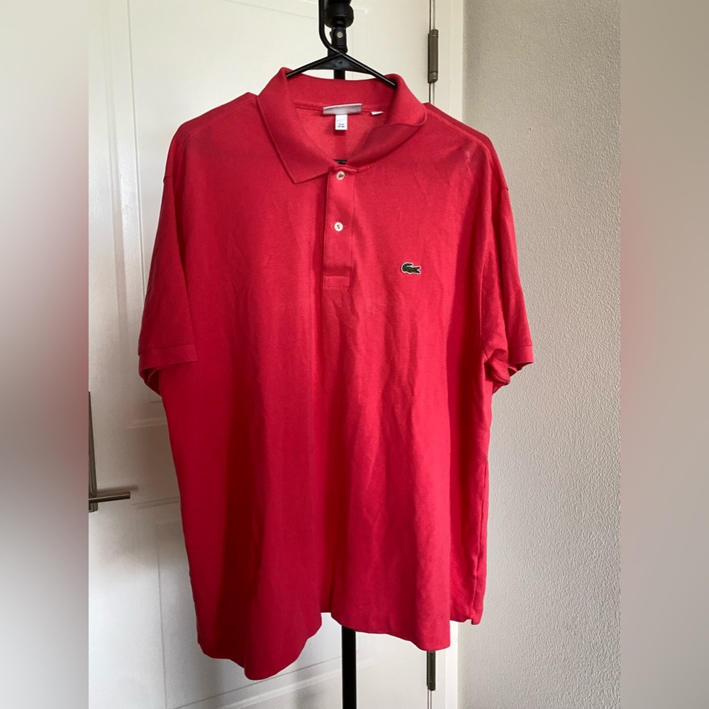 LACOSTE Classic Fit Pink Polo